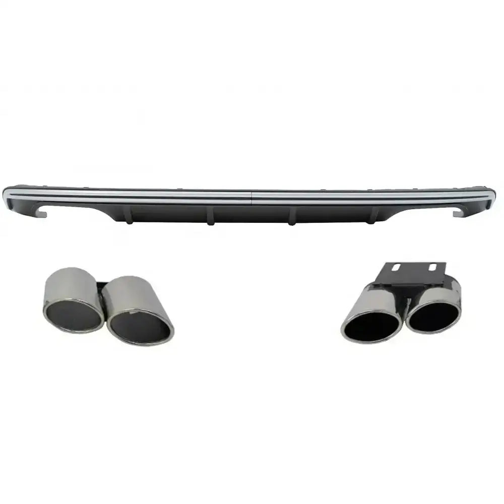 Suitable for Audi A3 8v Hatchback Sportback (2012-2015) Rear Bumper Valance Diffuser With Exhaust Muffler Tips Tail