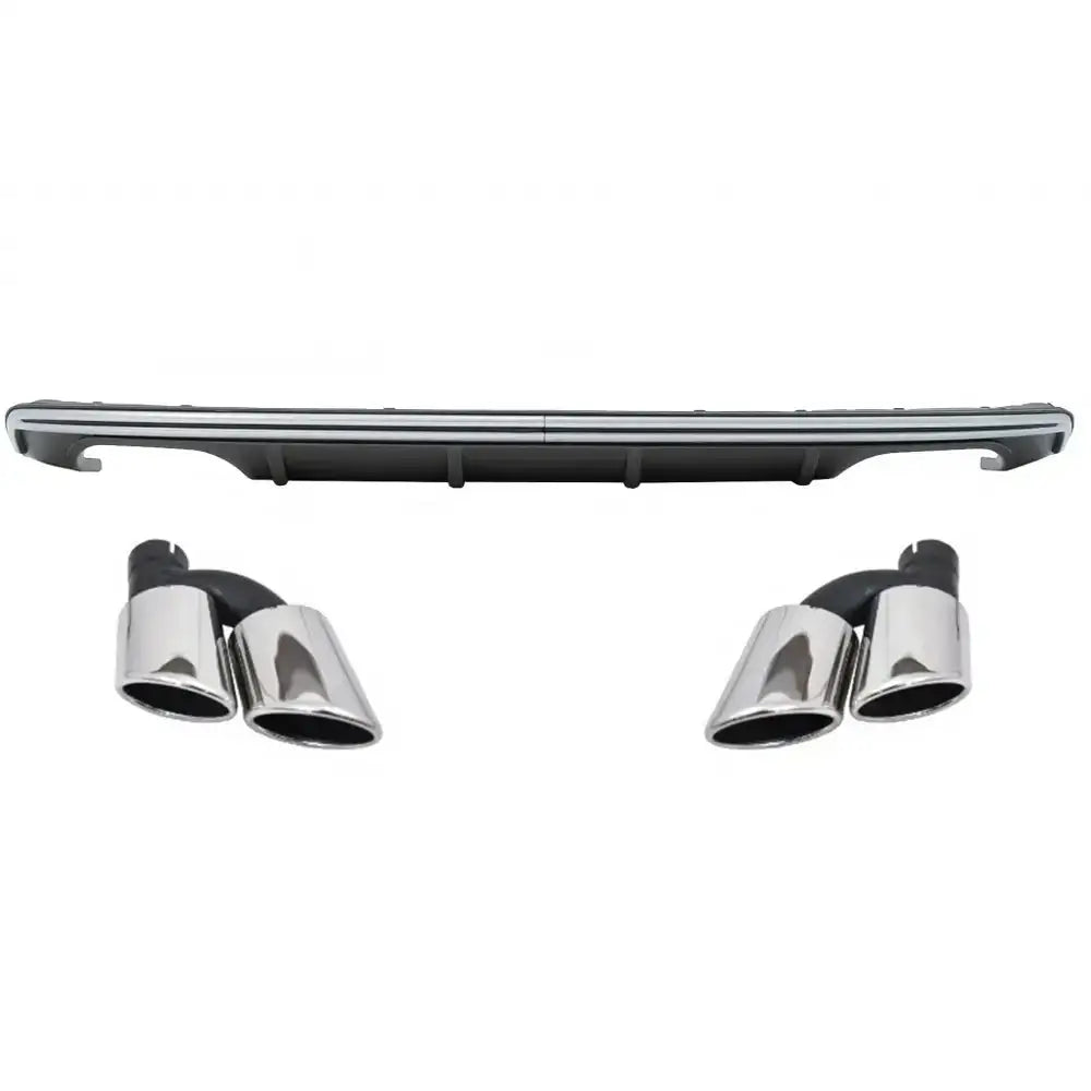 Suitable for Audi A3 8v Hatchback Sportback (2012-2015) Rear Bumper Valance Diffuser With Exhaust Muffler Tips Tail