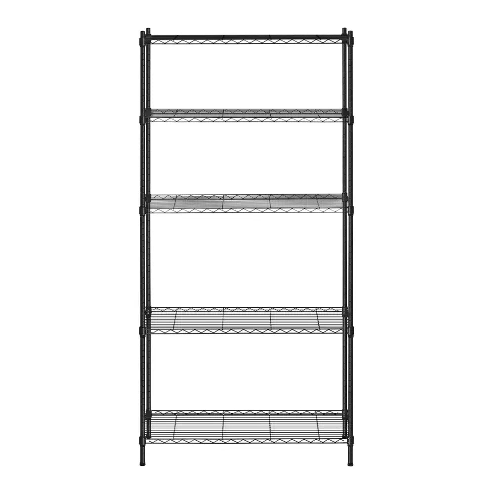 Svart åpent Trådhyllereol 180x90x35cm til 150kg