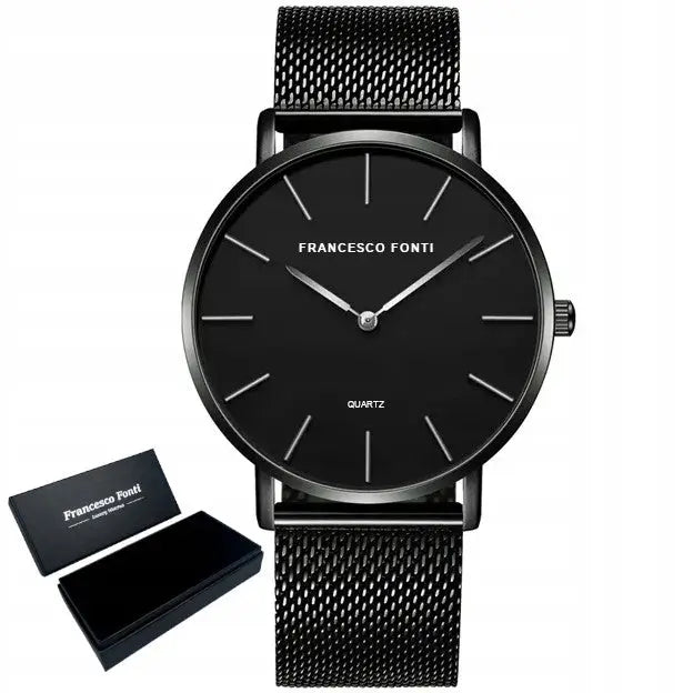 Svart Dameklokke på Armbånd som Gave til Mor eller Kone