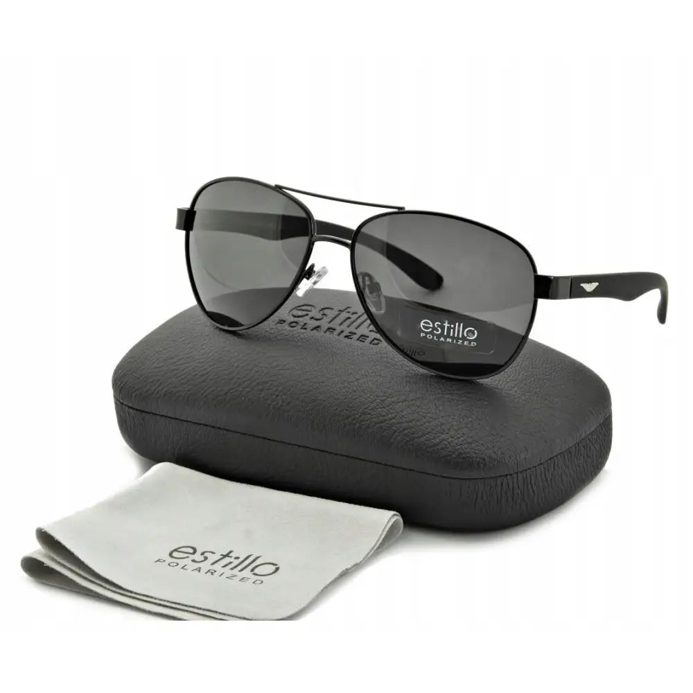Svarte Mannlige Solbriller med Linser fra Estillo
