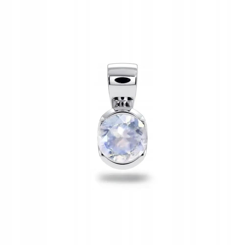 Charm Anheng med Månesten - Sølv Kjede