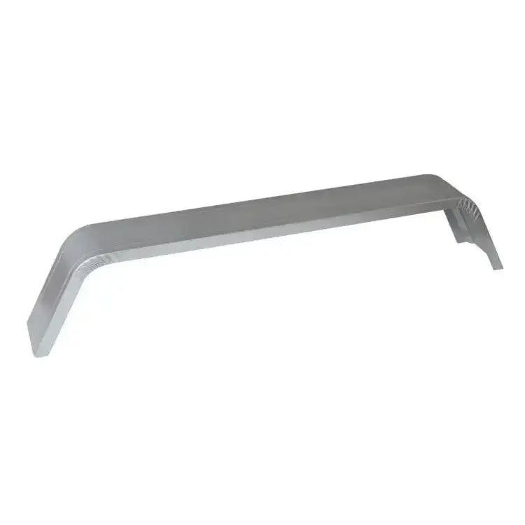 Tandemskjerm for tilhengere 13", sølvfarget metallhåndtak med rette linjer og avrundede kanter.