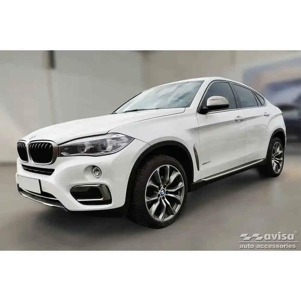 Lastebeskytter Bmw X6 Ii F16 14-19 - Design Stål Sølv Sateng
