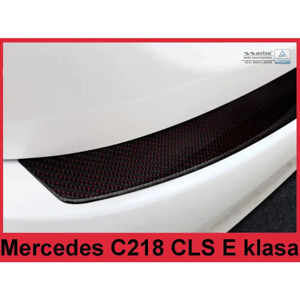 Lastebeskytter Mercedes Cls C218 14- Karbonfiber Rød / Svart