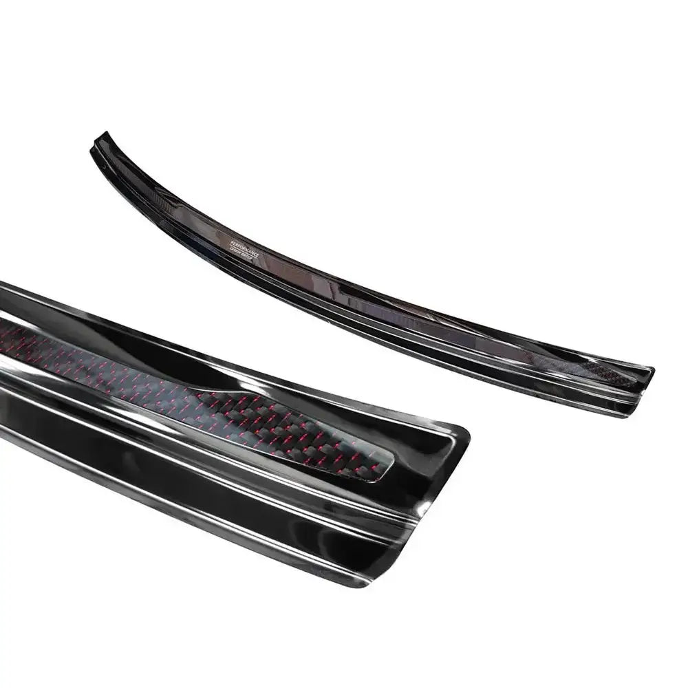 Lastebeskytter Porsche Cayenne Iii 17- Svart Speil Rodt Karbonfiber