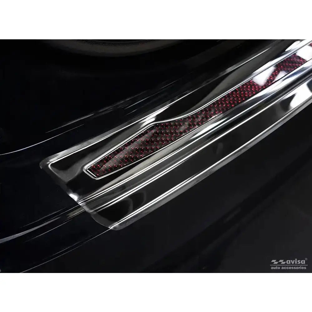 Lastebeskytter Porsche Cayenne Iii 17- Svart Speil Rodt Karbonfiber