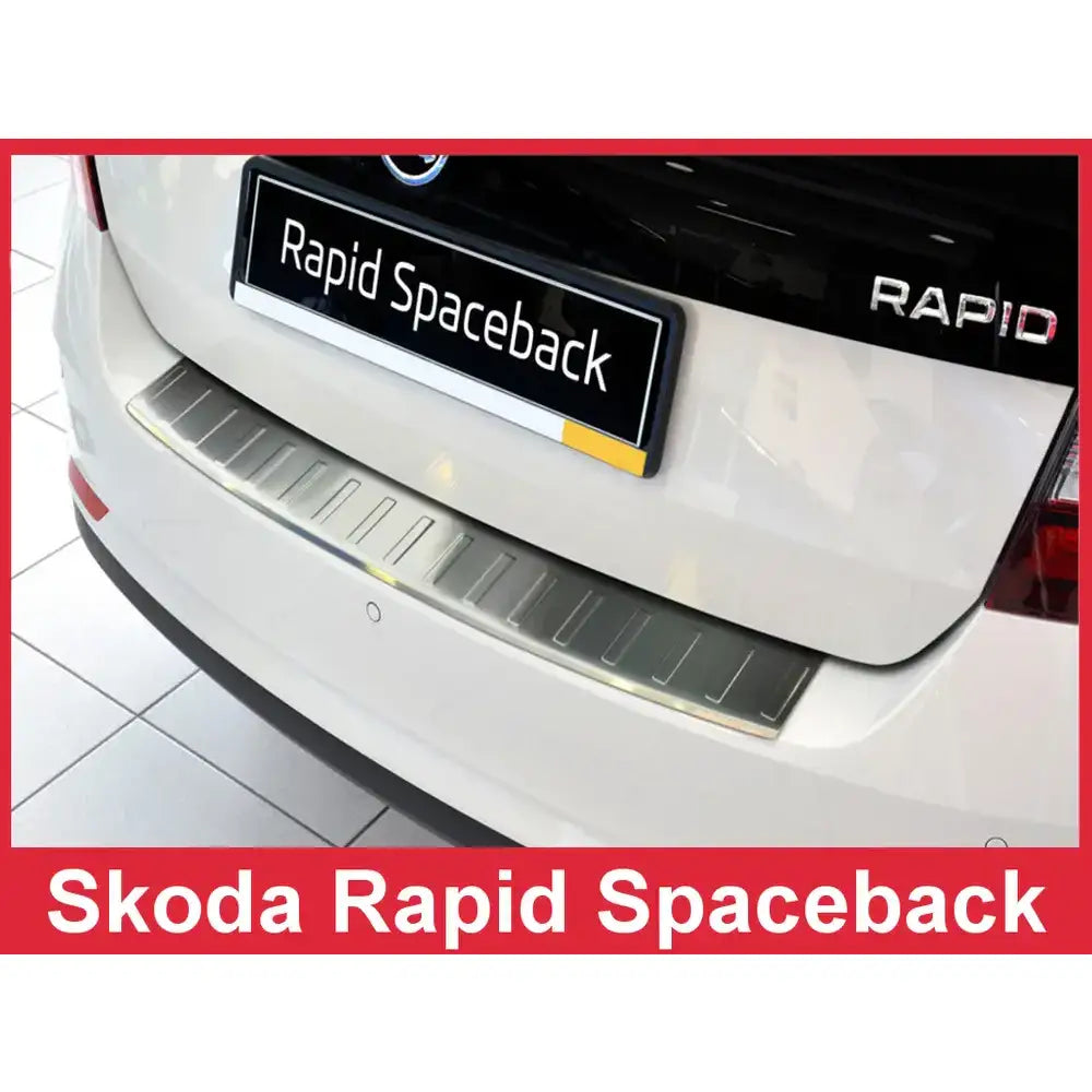 Lastebeskytter Skoda Rapid Spaceback 13- Stål Sølv Sateng