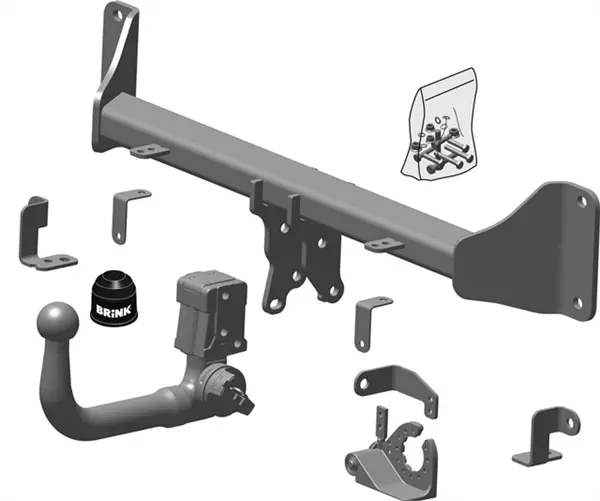 Monteringssett og avtagbart Brink tilhengerfeste for Skoda Scala 2019 og nyere