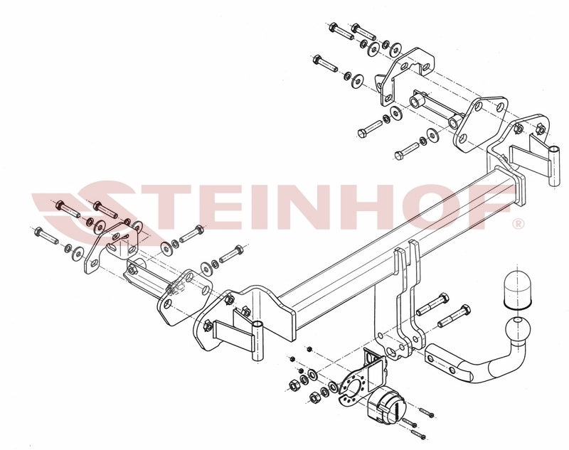 Tilhengerfeste Bmw 3 Serie Stasjonsvogn (E46) (1999-2005) – fastmontert - sett forfra