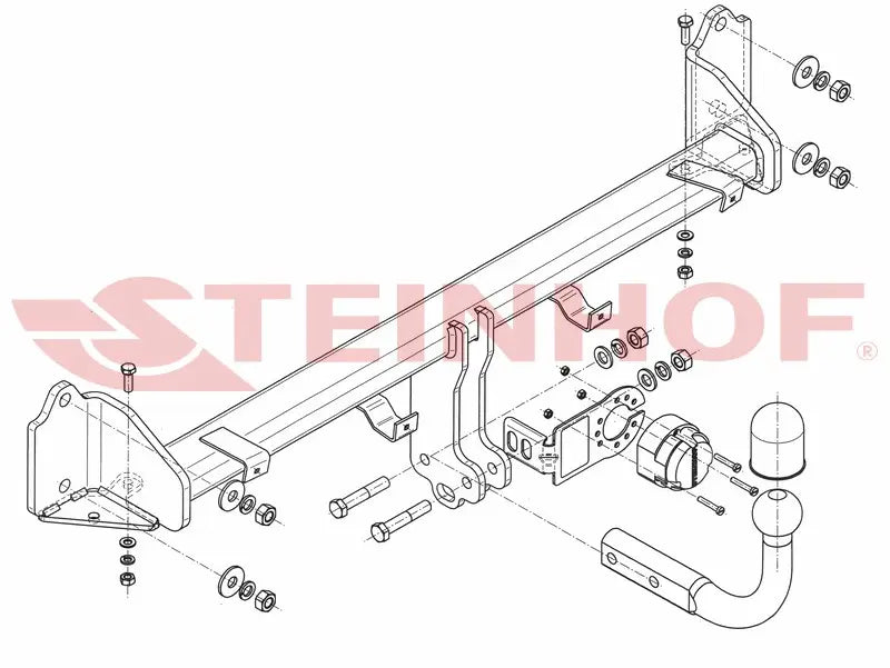 Steinhof fastmontert tilhengerfeste til BMW 5 Gran Turismo (F07) 2009–2017 – maks. 2200 kg