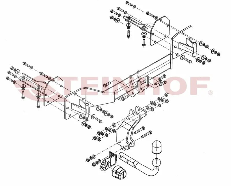 Tilhengerfeste Bmw X5 (E53) (1999-2006) – fastmontert - sett forfra