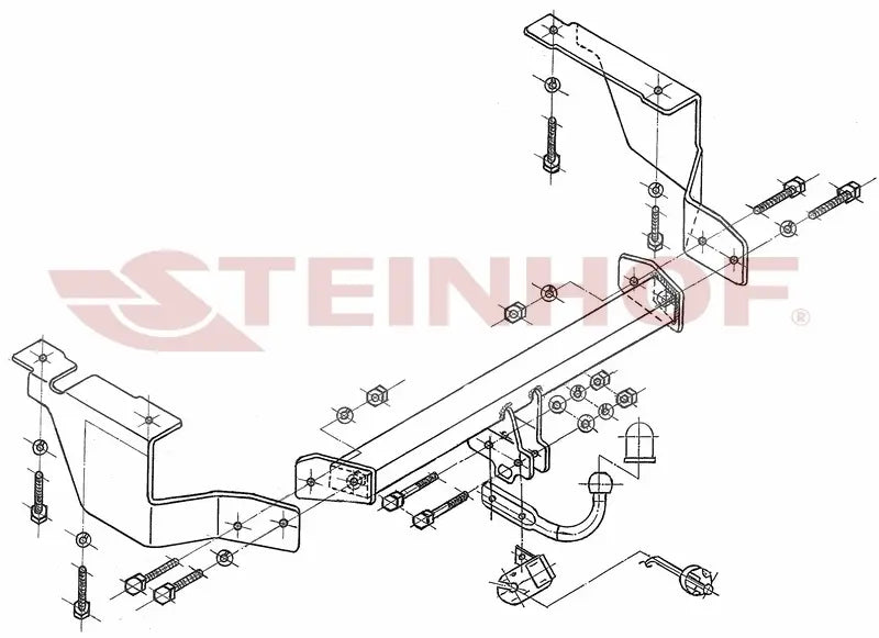 Tilhengerfeste Citroen C5 Stasjonsvogn (2004-2008) – fastmontert - detaljer