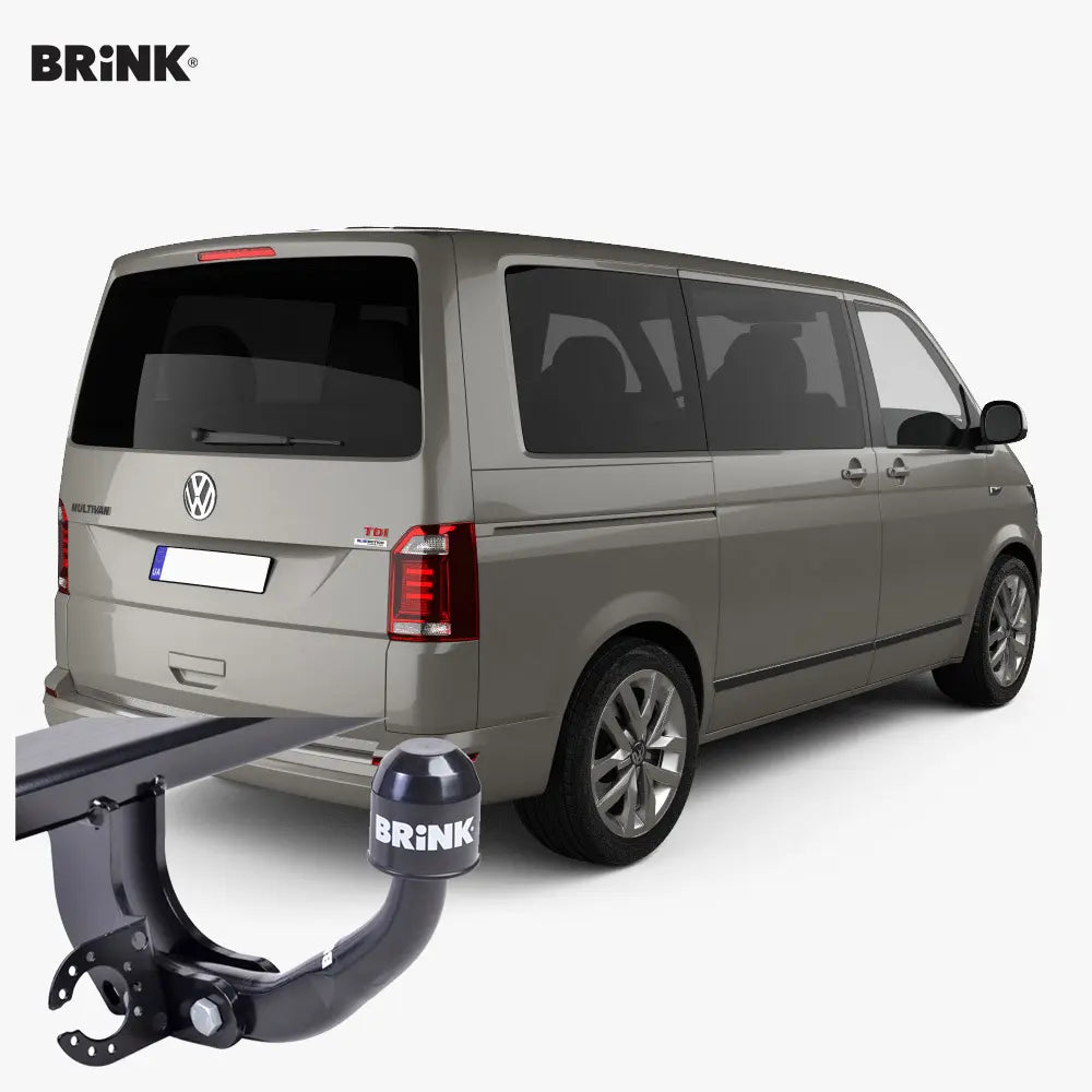 Brink fastmontert tilhengerfeste til VW Multivan V montert under bakfangeren