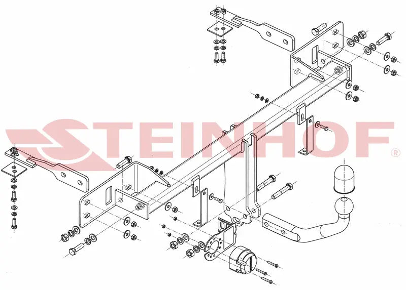 Steinhof fastmontert tilhengerfeste til Fiat Panda III 4x4 (4WD) inkl. Van eksl. Cross (2012-)