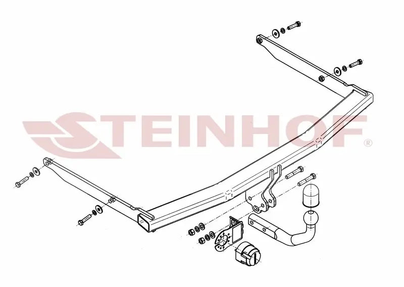 Steinhof fastmontert tilhengerfeste til Ford Focus III 4D (2011-2018) – D-verdi 10 kN, maks. 1600 kg