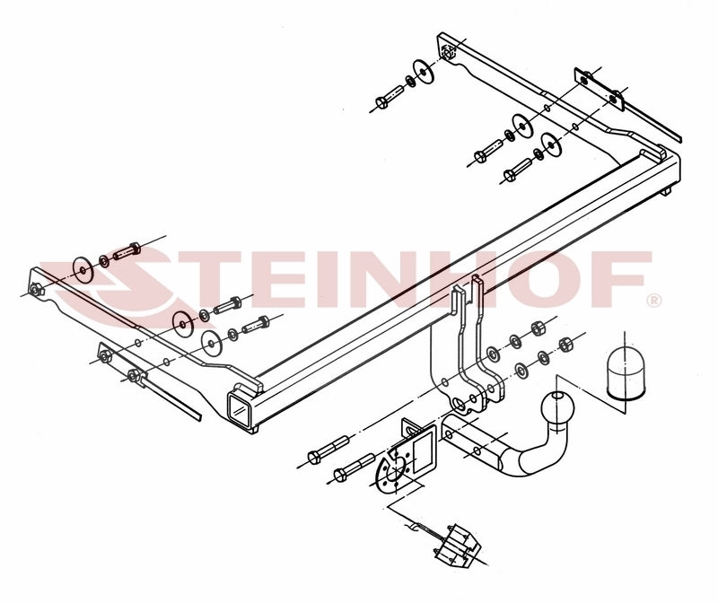 Tilhengerfeste Ford Mondeo IV (2007-2014) – fastmontert - sett forfra