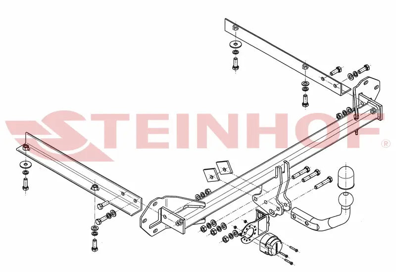 Steinhof fastmontert tilhengerfeste til Honda Civic Stasjonsvogn (2014–) – 1500 kg, D-verdi 8,4 kN