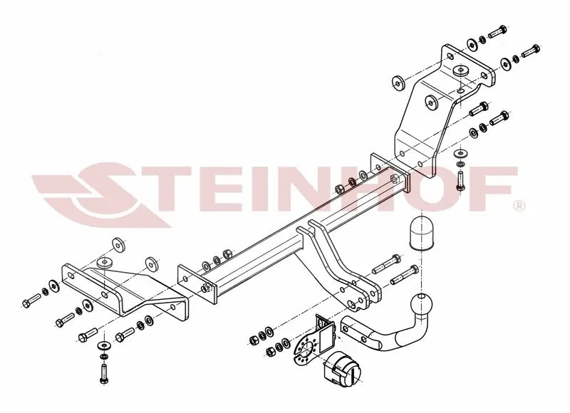 Tilhengerfeste Hyundai i30 I CW (2007-2012) – fastmontert - sett forfra