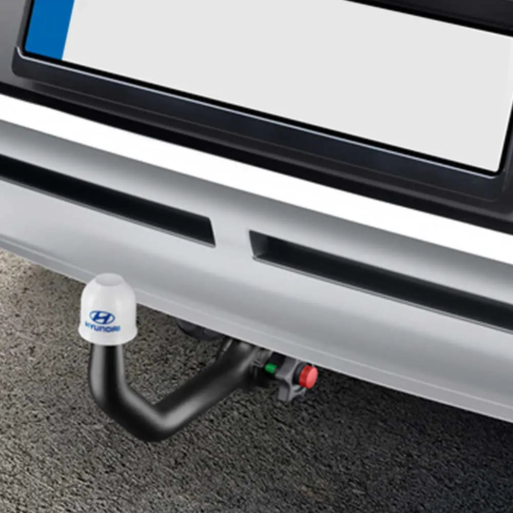 Nærbilde av stålkonstruksjonen på tilhengerfeste til Hyundai Ioniq 5