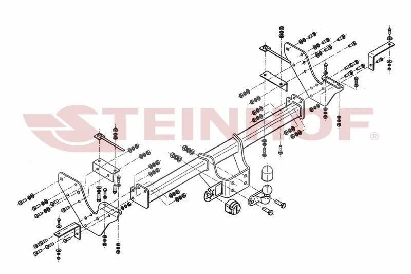 Steinhof fastmontert tilhengerfeste til Isuzu D-Max II (2012–2019) – 3500 kg, D-verdi 16 kN