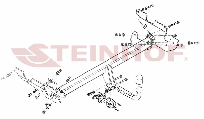 Steinhof fastmontert tilhengerfeste til Mazda CX-5 I (KE/GH) 2012–2017 – maks. 2100 kg