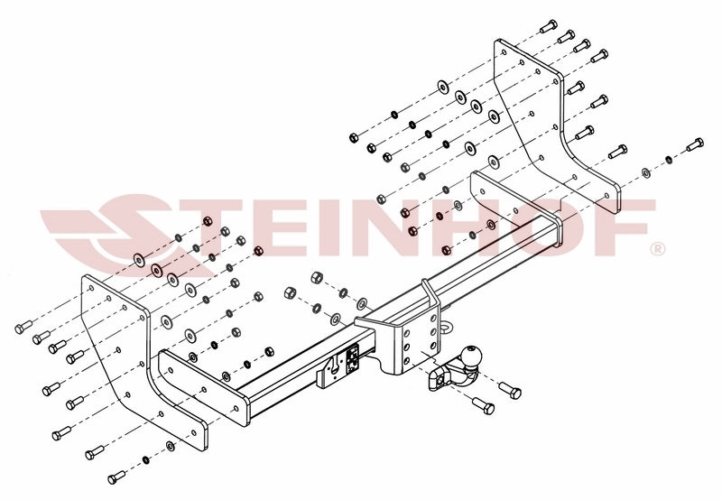Tilhengerfeste Mitsubishi L-200 side plastic bumper, short step (2006-2009) – fastmontert