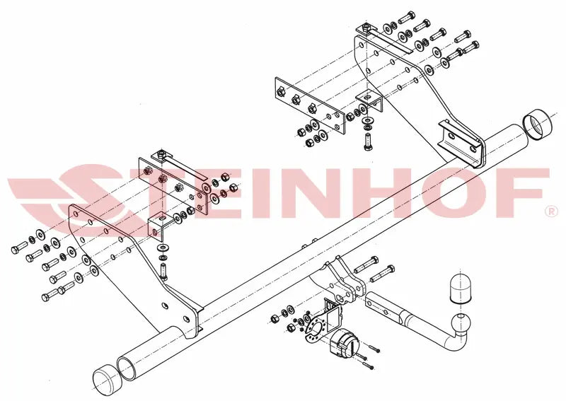 Steinhof fastmontert tilhengerfeste til Mitsubishi L-200 (version with an extended load-carrying body) 2009–2015