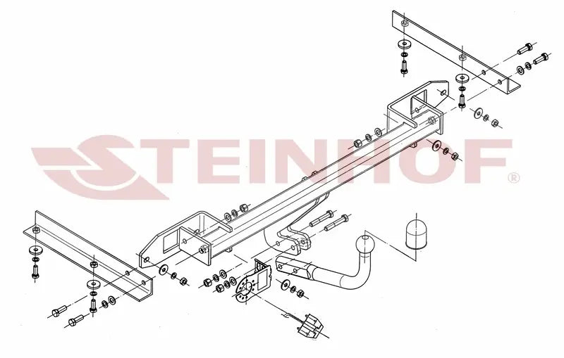 Steinhof fastmontert tilhengerfeste til Opel Astra IV (J) 5D ekskl. Flex-Fix ekskl. 1,6 Turbo (2009–2015)