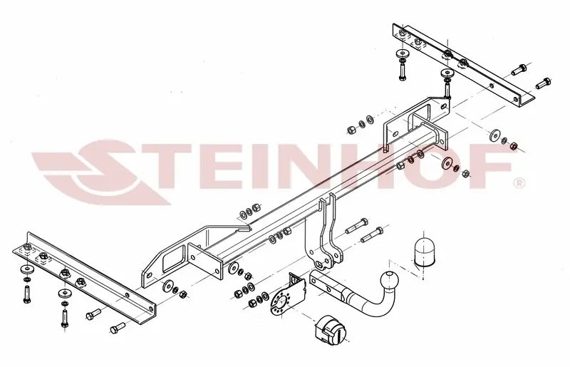 Steinhof fastmontert tilhengerfeste til Opel Insignia A Sports Tourer 2008–2017 – D-verdi 11,0 kN, 2000 kg
