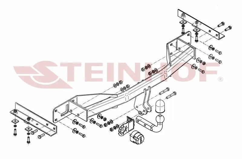 Steinhof fastmontert tilhengerfeste til Opel Meriva (eksl. Flex-Fix) (eksl. 1.3CDTi) 2010–2017