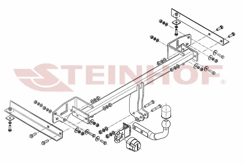 Tilhengerfeste Opel Mokka I (J13) (2012-2020) – fastmontert - sett forfra