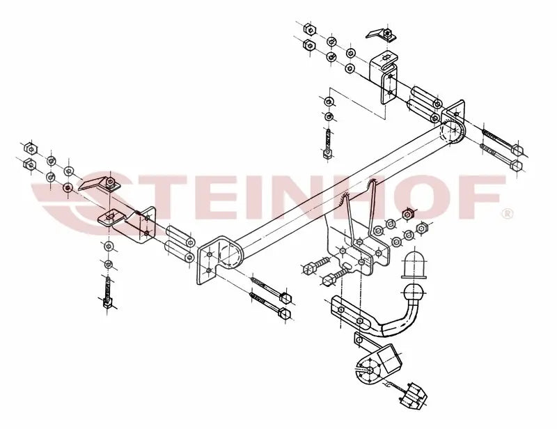 Tilhengerfeste Opel Zafira A (1999-2005) – fastmontert - sett forfra