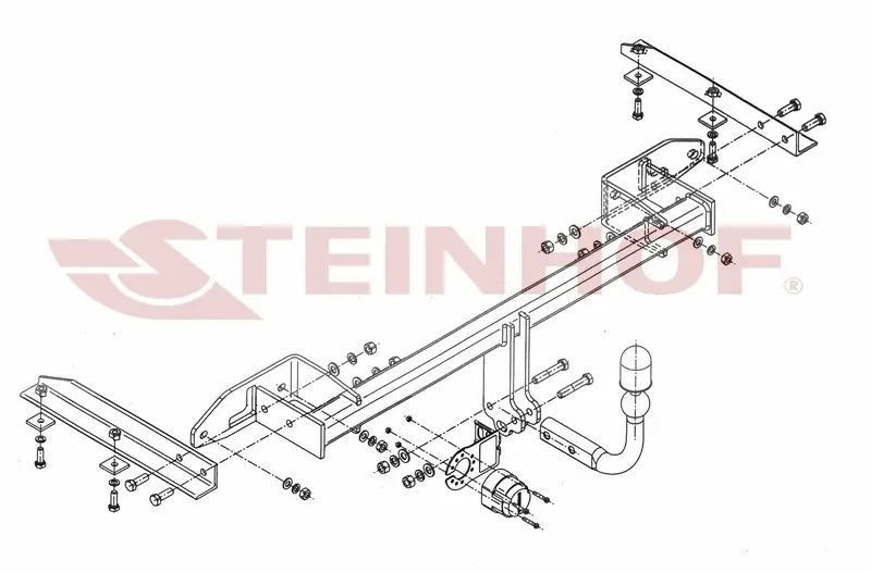 Steinhof fastmontert tilhengerfeste til Opel Zafira C (2012–2019) – D-verdi 9,90 kN, maks. 1500 kg