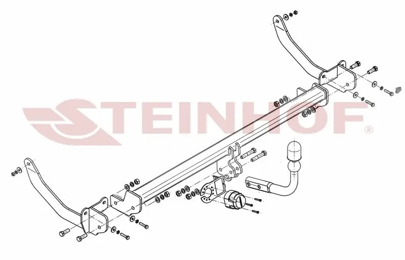 Steinhof fastmontert tilhengerfeste til Peugeot 308 Stasjonsvogn – D-verdi 9,60 kN, maks. 1700 kg