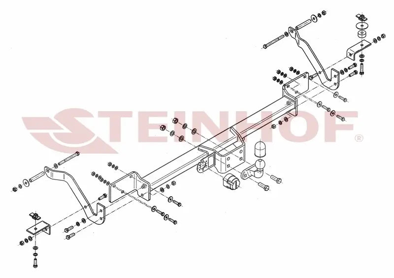 Tilhengerfeste Peugeot Boxer Box Van (inkl. L4/XL) (2014-) – fastmontert - sett forfra