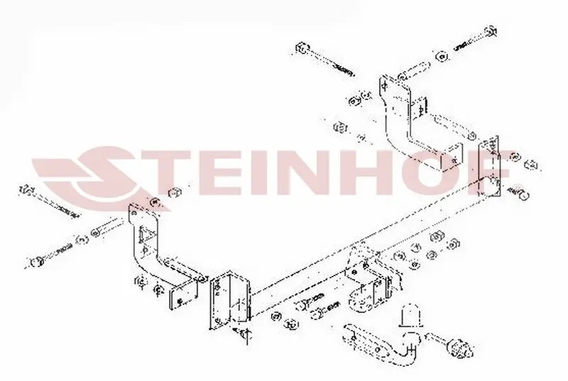 Steinhof fastmontert tilhengerfeste til Peugeot Expert I (1995-2006) – D-verdi 10,2 kN, maks. 1800 kg