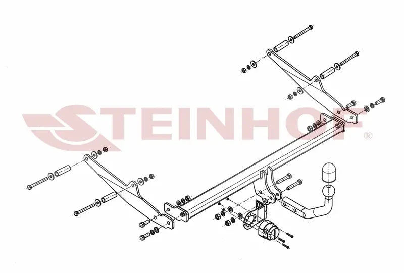 Steinhof fastmontert tilhengerfeste til Renault Clio III Grandtour (Stasjonsvogn) 2008–2012 – D-verdi 7,7 kN