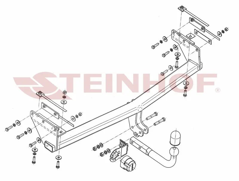 Steinhof fastmontert tilhengerfeste til Renault Koleos 2011-2015 – D-verdi 10,50 kN, maks. 2000 kg