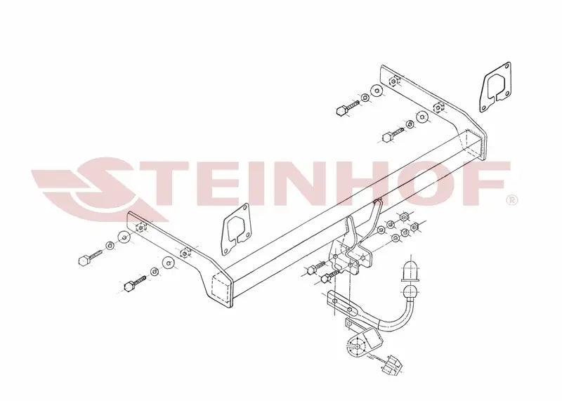 Tilhengerfeste Renault Megane II Grand Tour (2003-2009) – fastmontert - sett forfra