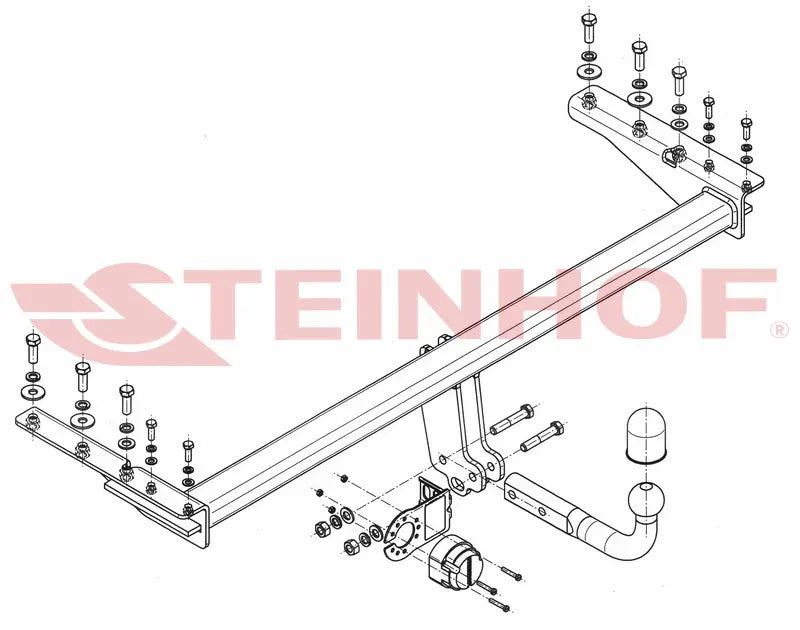 Steinhof fastmontert tilhengerfeste til Subaru Legacy Outback (BE/BH) 1998–2004 – D-verdi 10,5 kN