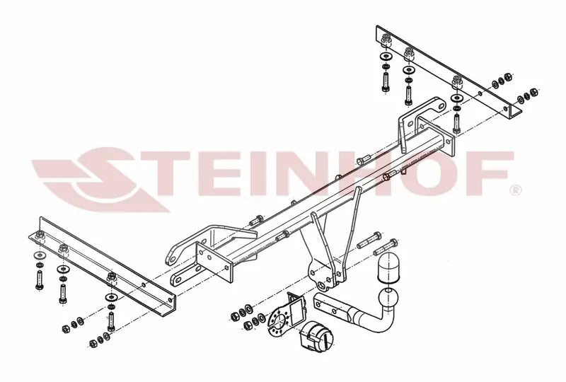 Steinhof fastmontert tilhengerfeste til Subaru Outback IV (BR) 2009-2014 – D-verdi 10,1 kN, maks. 2000 kg