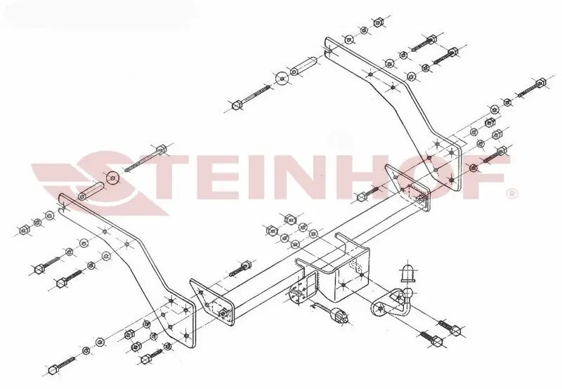 Tilhengerfeste Toyota Hilux VI (1997-2005) – fastmontert - detaljer