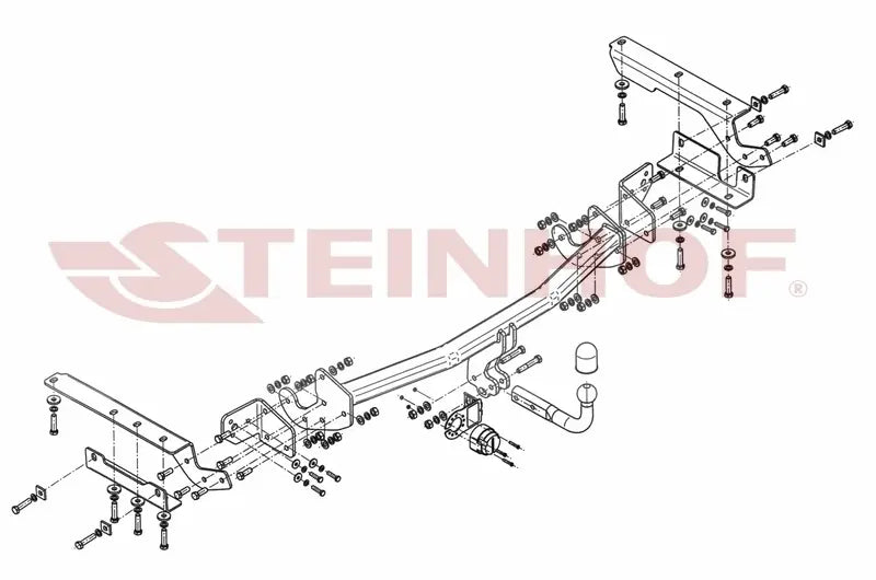 Tilhengerfeste Toyota RAV4 IV (2012-2015) – fastmontert