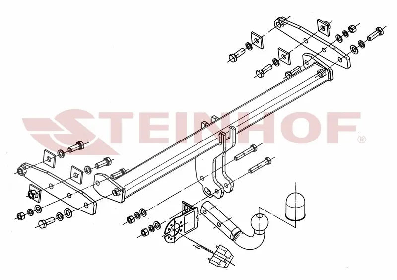 Tilhengerfeste Volvo XC 60 I (eksl. R-Design) (2012-2017) – fastmontert