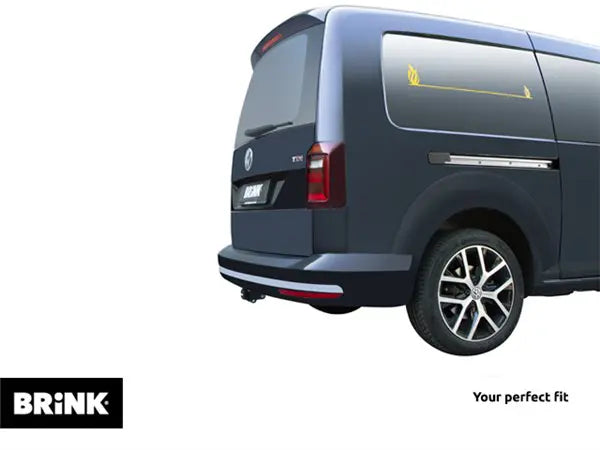Avtagbart Brink tilhengerfeste med diagonal kule og lås for Volkswagen Caddy IV Maxi Life