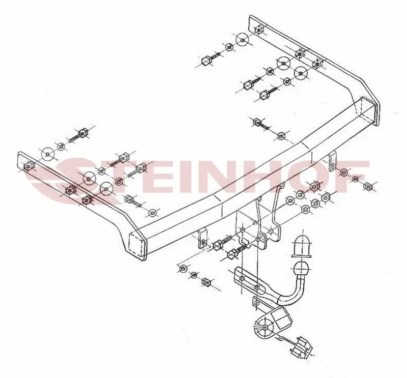 Tilhengerfeste Vw Sharan I Facelift (2000-2010) – fastmontert - sett bakfra
