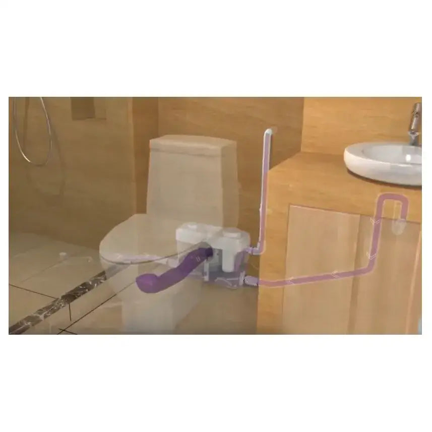 Toalettpumpe med Kvern og Pumpestasjon for Wc