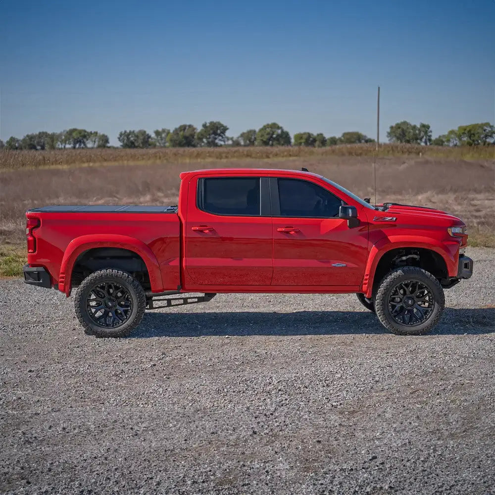 Tøff Tri-fold Flip opp Hardt Deksel for Gmc Sierra 1500 19-