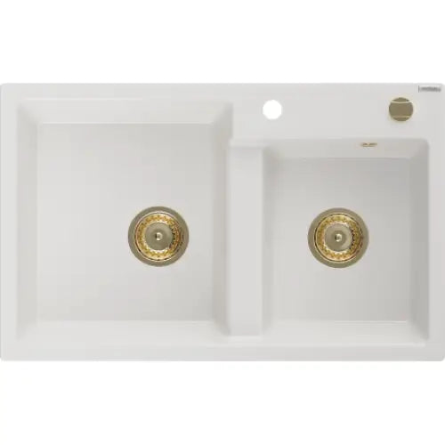 Tomas Kjøkkenvask 2 Kummer 800x500 Mm Hvit - 6516802000-20-g